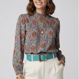 Joie Multicolor Paisley Blouse